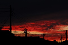 燃ゆる夕空