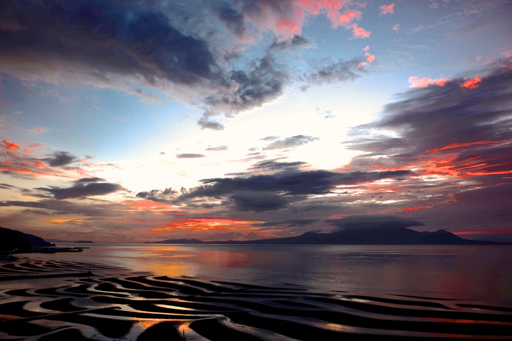 sunset over the sea