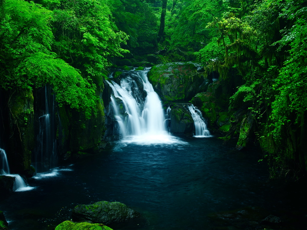 雨の天狗滝