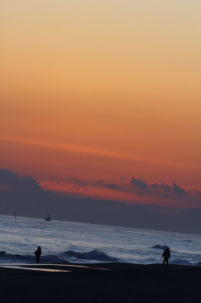 海と夕焼け