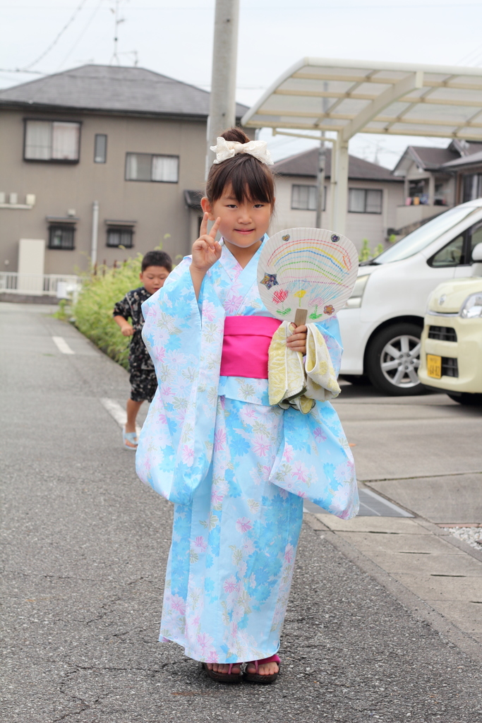 新しい浴衣１