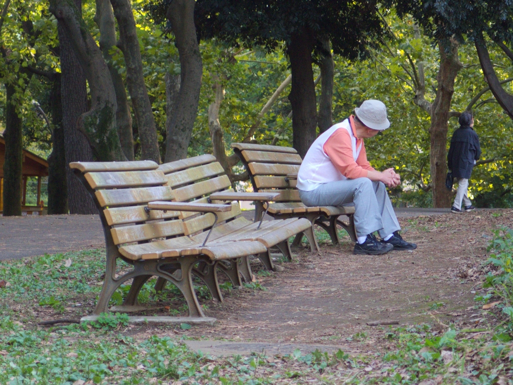 公園でのんびり
