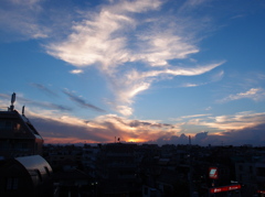 夕暮れの青空