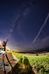 秋の天の川とあの彗星