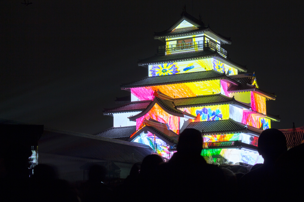 鶴ヶ城プロジェクションマッピング　はるか2015（仮3）