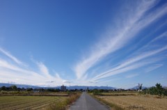 雲が走ってる