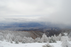 雪山からの眺め
