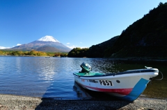 富士山とボート
