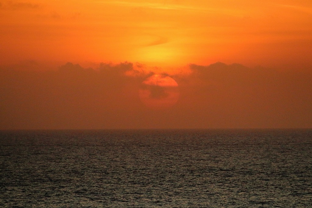 恩納村からの夕日