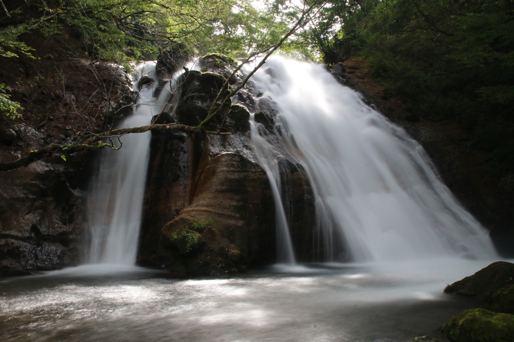 男池湧水群　名水の滝