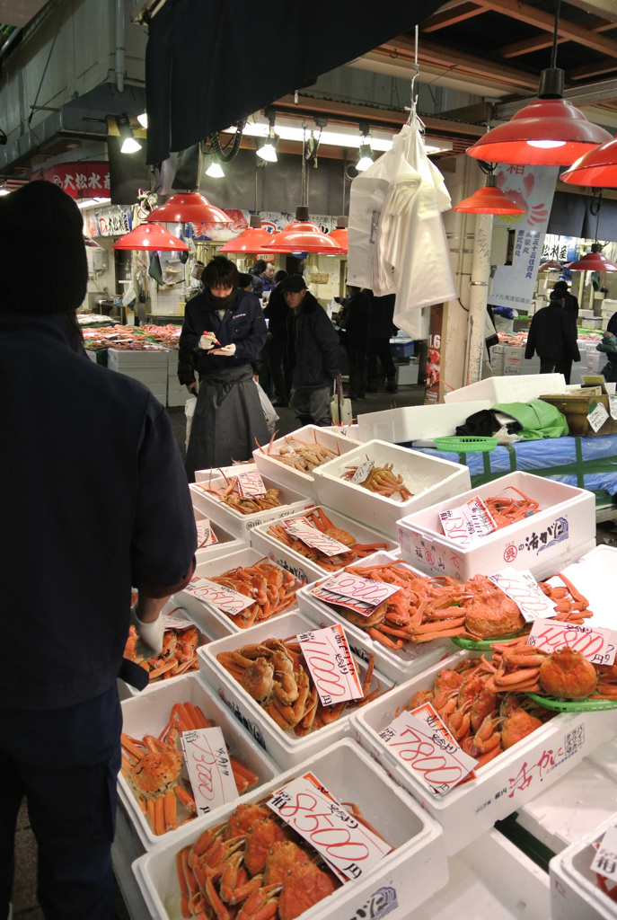 冬の金沢・近江町市場　その１