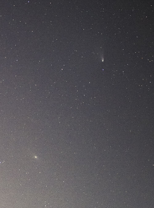 パンスターズ彗星とアンドロメダ大星雲