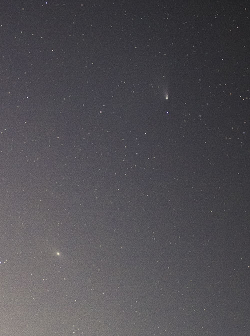 パンスターズ彗星とアンドロメダ大星雲