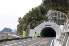 浜当目トンネル 静岡側旧道分岐