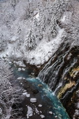 初冬白髭の滝