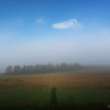 Misty September 19 影の私と白い虹と雲…