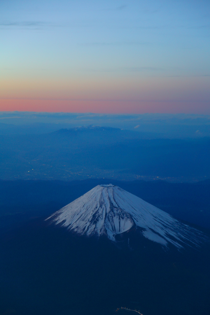 夕暮れの富士