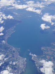 空から見た琵琶湖