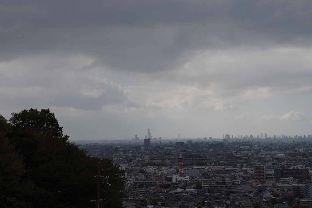 あべのハルカスがはるか向こうに