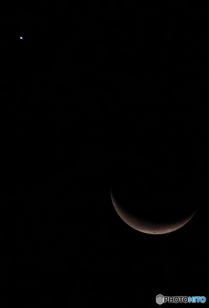 お月さんと金星