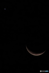 お月さんと金星