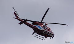 大阪上空の静岡市消防局ヘリ