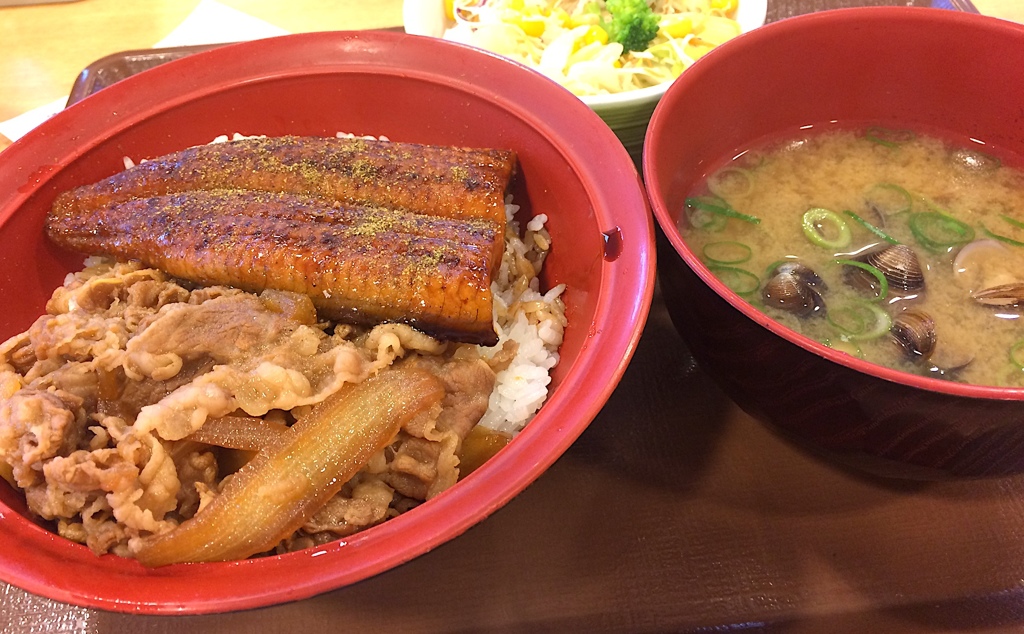 うなぎ牛丼