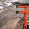 鳥居と小雪