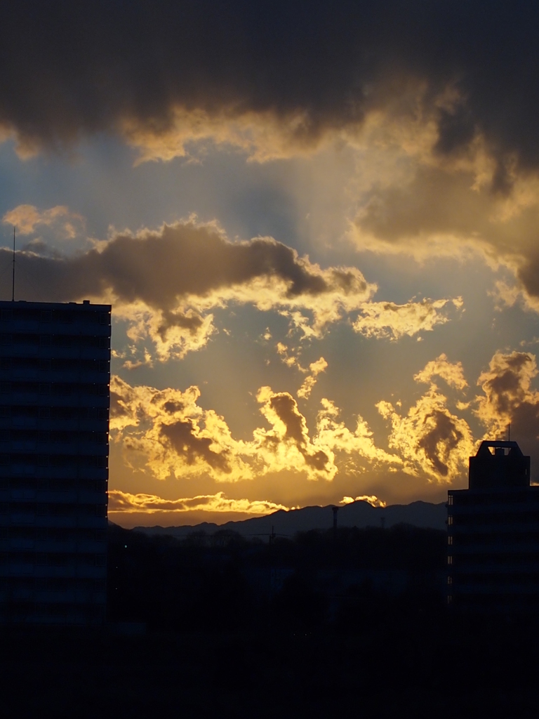 大晦日の夕焼け（青）