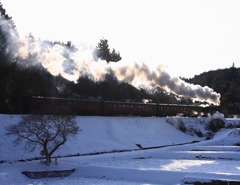 真岡鉄道　雪景色