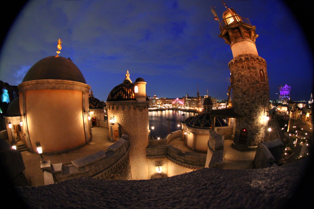 ディズニーシーの夜景
