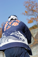 長瀞ライン下り　船頭の背中