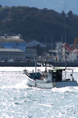 洞海湾の漁船