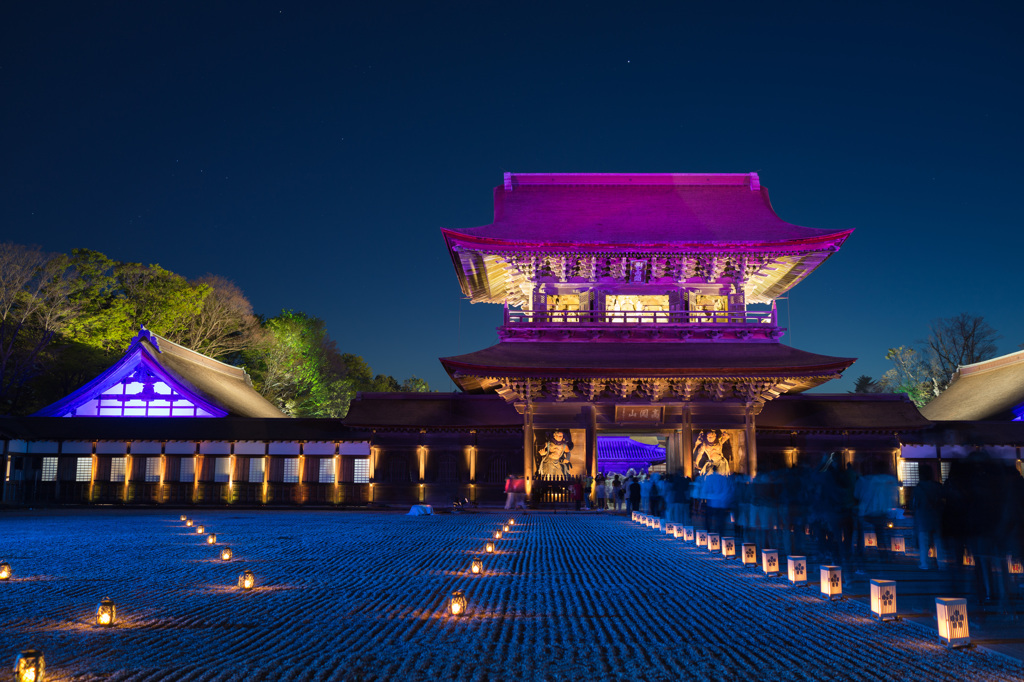 瑞龍寺　春のライトアップ