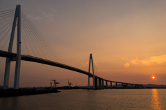 新湊大橋と夕景#2
