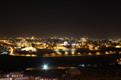 オリーブ山からエルサレム旧市街を一望