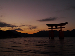 宮島の夕焼け