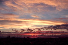 たいふうの後の夕暮れ