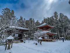高野山・雪の日