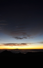 北穂高3160mからの日の出