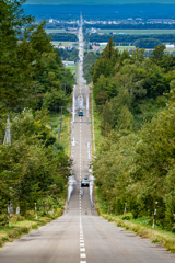 斜里・天に続く道
