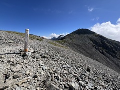 北アルプス縦走・天狗原への分岐