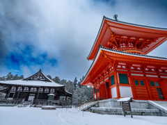 高野山・雪の日