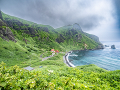 礼文島の風景・歌って踊る桃岩荘