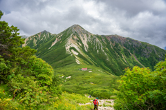 鷲羽岳と三俣山荘