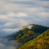 屈斜路湖・藻琴山からの移流霧