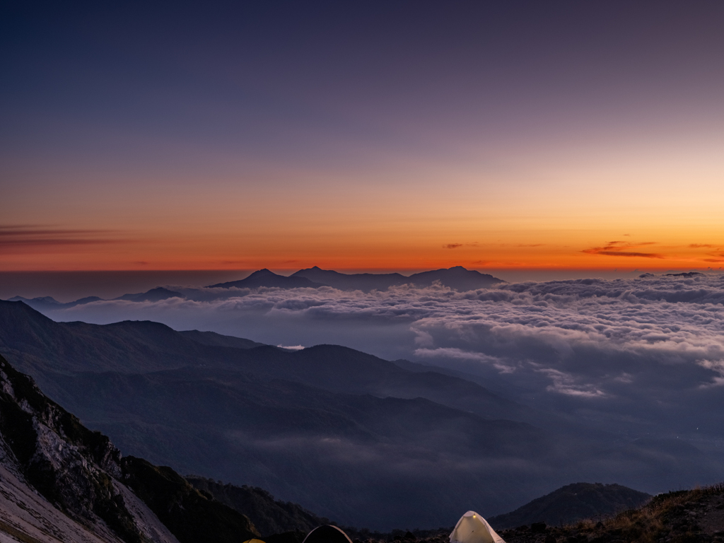 天狗山荘から