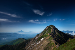 八ヶ岳・赤岳と富士