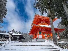高野山・雪の日