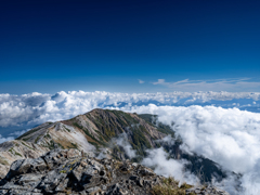 白馬岳から見た小蓮華山